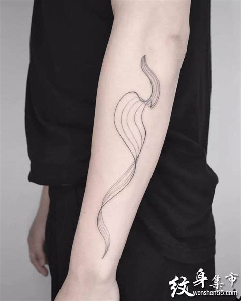 日系海浪纹身图案,李现的海浪纹身