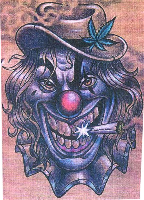 魔术小丑纹身图案,嘿……这些纹身图案