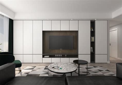 衣柜、电视柜、书桌要怎么融合于一面墙上?
