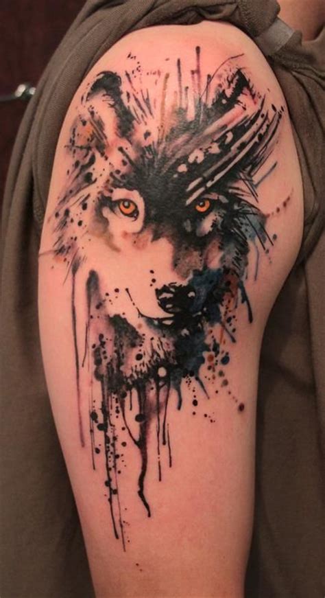 大臂狼头纹身图案大全,身上莫名多出的狼头纹身